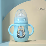 Glass Baby Bottle with Silicone Sleeve & Handle