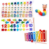 Wooden Alphabet & Number Puzzle Board for Kids