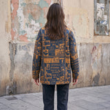 Oversized Lapel Wool Blend Jacket