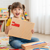 Montessori Wooden Subtraction Strip Board – Kindergarten Math Learning Abacus Frame for Kids