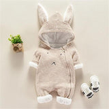 Baby Hooded Velvet Jumpsuit