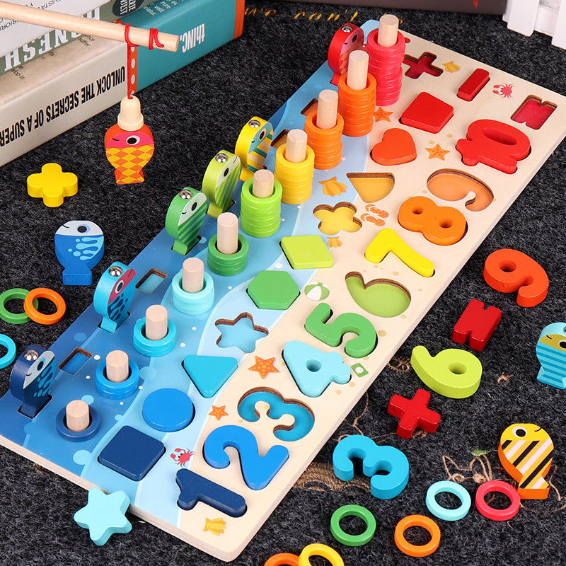 Wooden Alphabet & Number Puzzle Board for Kids