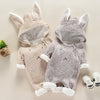 Baby Hooded Velvet Jumpsuit