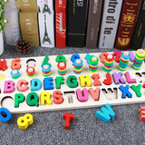 Wooden Alphabet & Number Puzzle Board for Kids