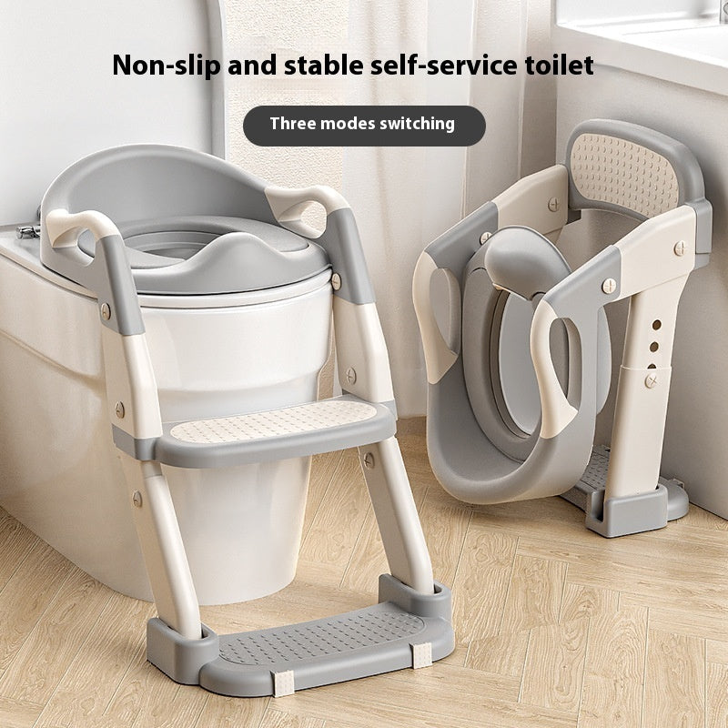 3-in-1 Kids Potty Training Toilet Seat with Ladder – Portable Children’s Toilet Trainer