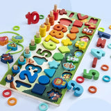 Wooden Alphabet & Number Puzzle Board for Kids