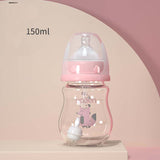 Glass Baby Bottle with Silicone Sleeve & Handle