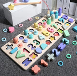 Wooden Alphabet & Number Puzzle Board for Kids