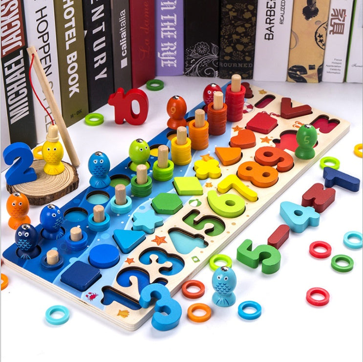 Wooden Alphabet & Number Puzzle Board for Kids