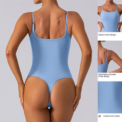 Women’s Slim Fit Triangle Yoga Jumpsuit | Stretchy Workout & Activewea