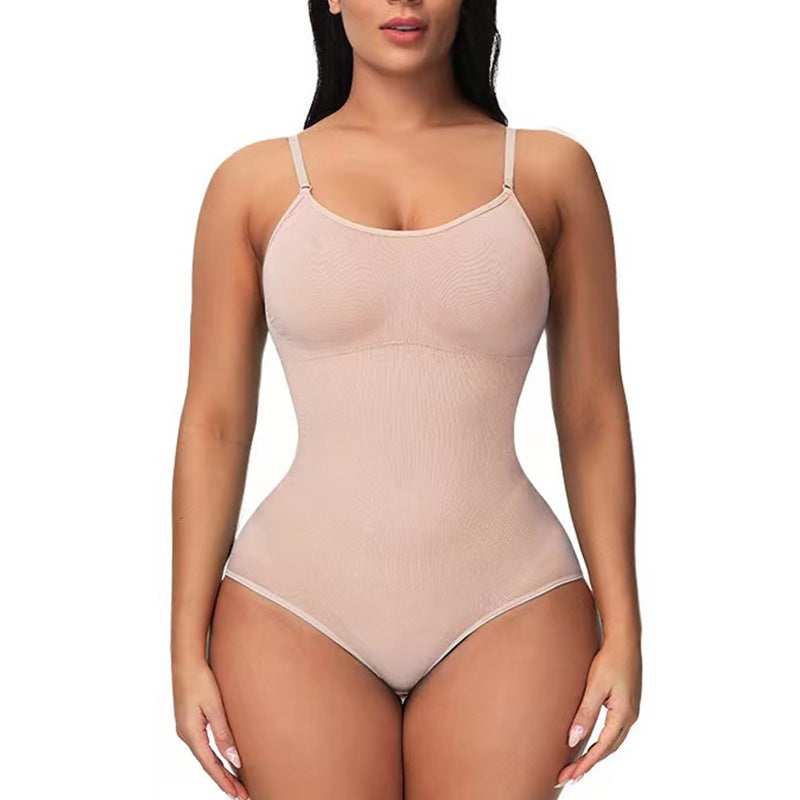 Women's Seamless Shapewear Bodysuit with Wide Waistband