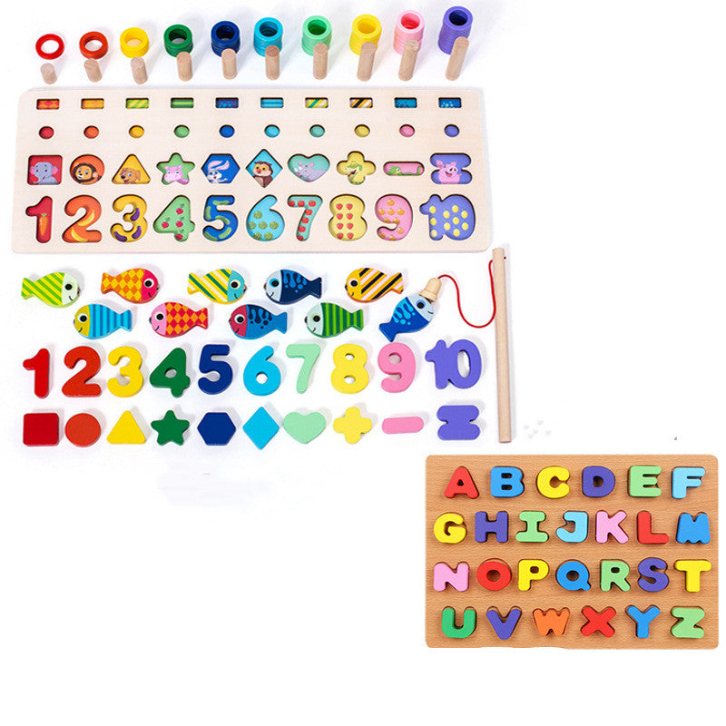 Wooden Alphabet & Number Puzzle Board for Kids