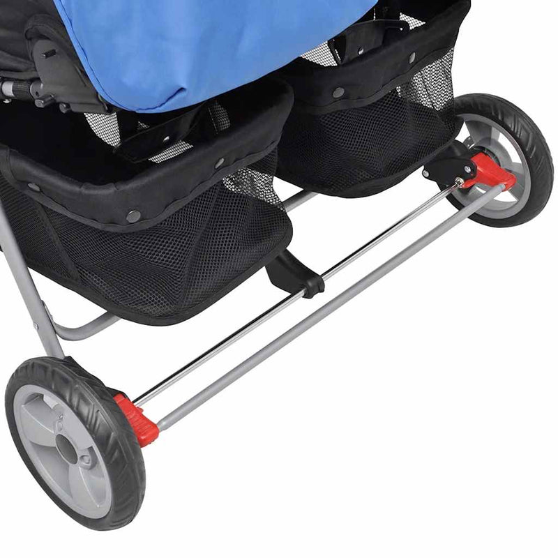 Comfortable Twin Baby Stroller for Toddlers | Adjustable Double Pram with Lockable Wheel