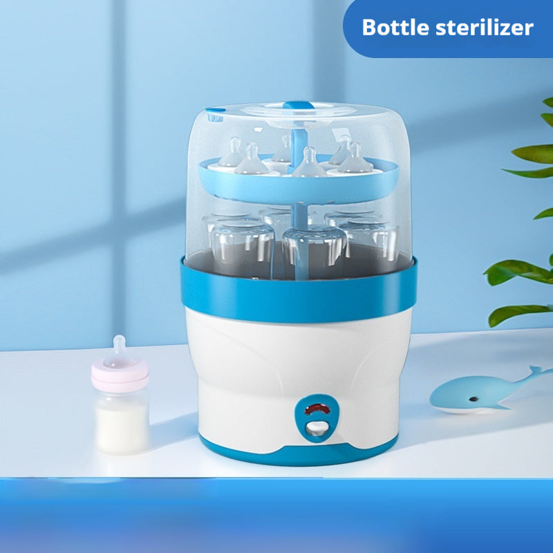 Electric Baby Bottle Sterilizer with Steam Disinfection – Large Capacity, Anti-Dry Burn Protection, BPA-Free PP Material (500W)