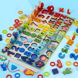 Wooden Alphabet & Number Puzzle Board for Kids