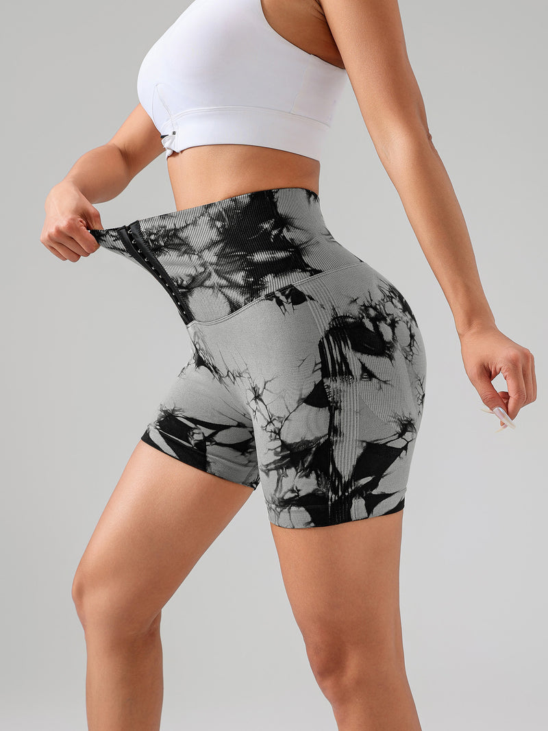 Women’s Tie-Dye Button Shorts – Casual Spring & Summer Everyday Athletic Shorts