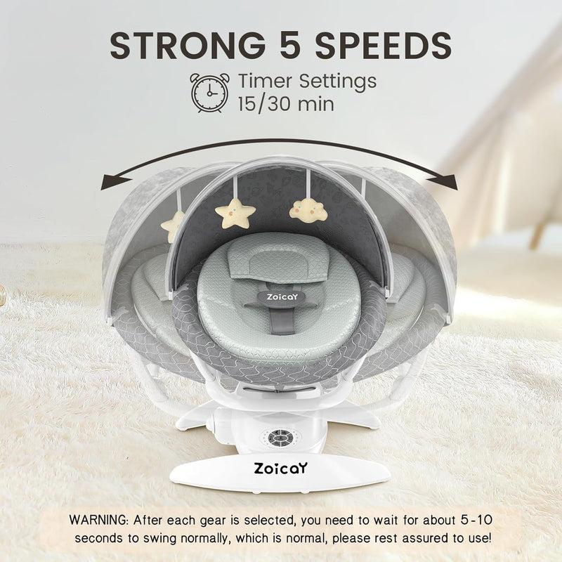 Electric Baby Swing with Motion Detection