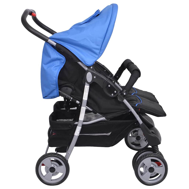 Comfortable Twin Baby Stroller for Toddlers | Adjustable Double Pram with Lockable Wheel