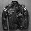Women's Genuine Cowhide Leather Motorcycle Jacket – Stand-Up Collar Moto Biker Coat in 4 Colors & Plus Sizes