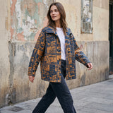 Oversized Lapel Wool Blend Jacket