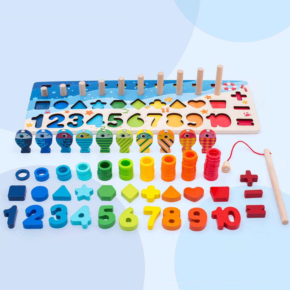 Wooden Alphabet & Number Puzzle Board for Kids