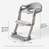 3-in-1 Kids Potty Training Toilet Seat with Ladder – Portable Children’s Toilet Trainer