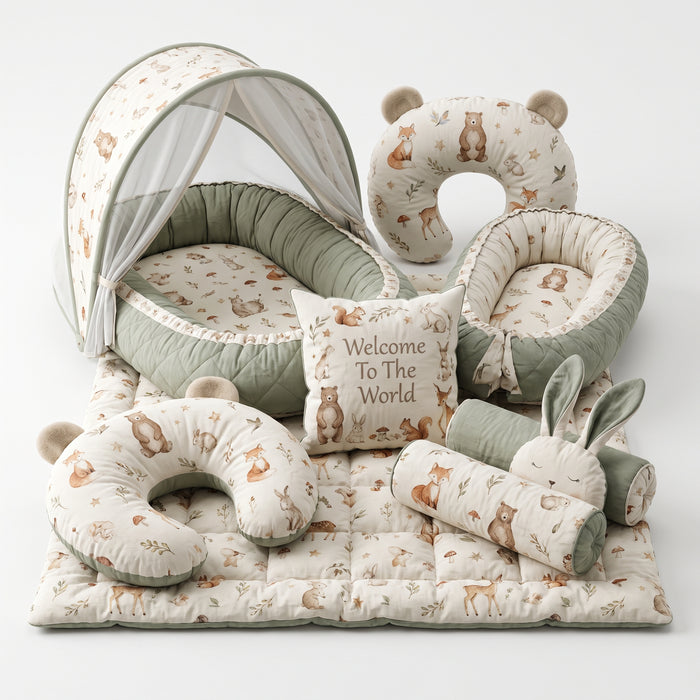 Luxury Woodland Baby Nest & Nursery Bedding Set