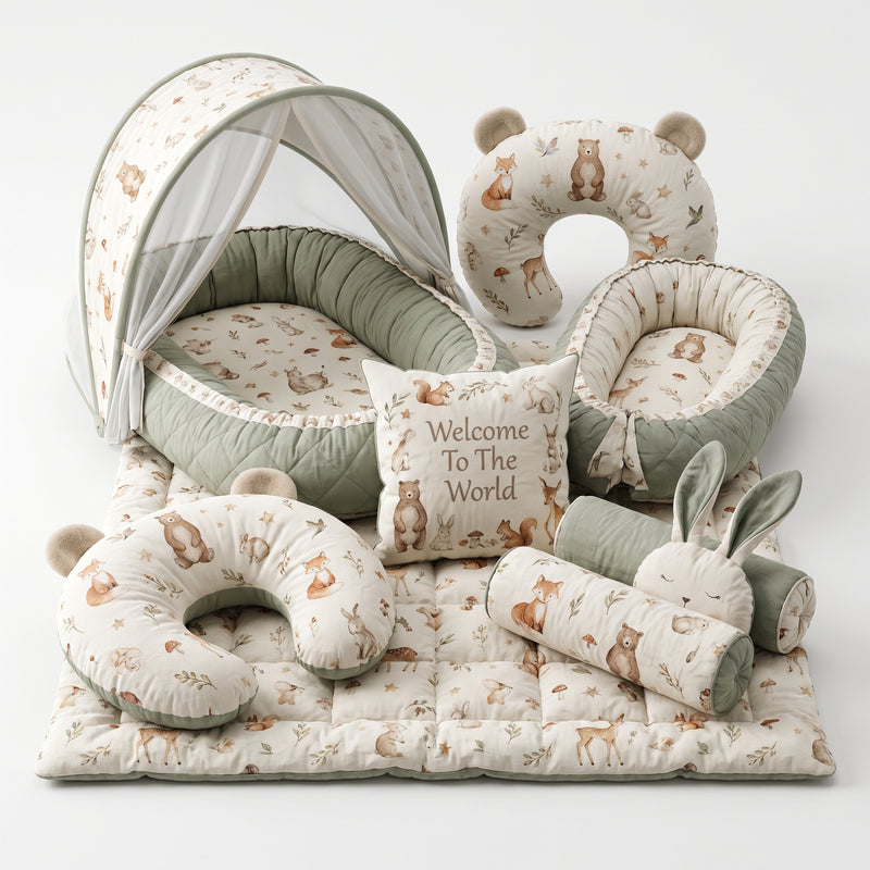 Luxury Woodland Baby Nest & Nursery Bedding Set