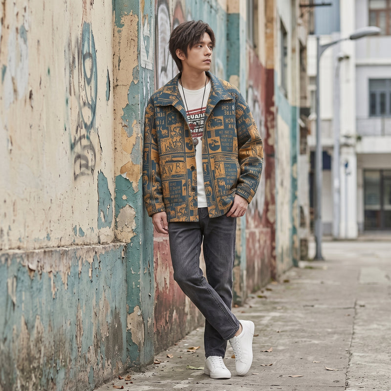 Oversized Lapel Wool Blend Jacket
