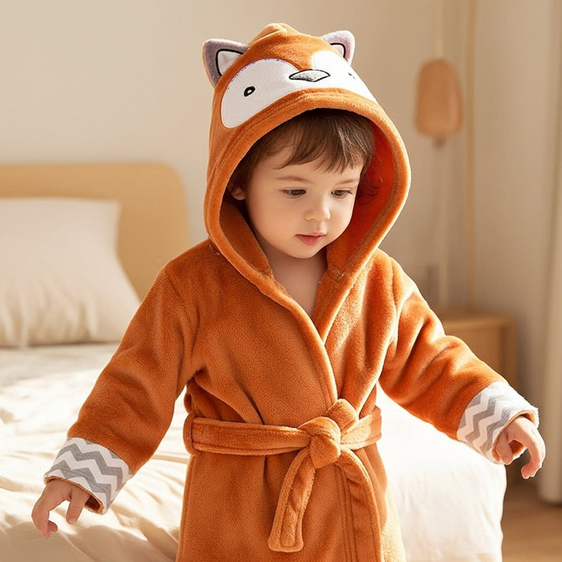 Baby Animal Hooded Bath Towel Robe