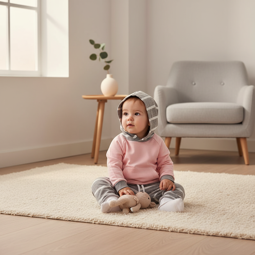Baby Hooded Cotton Two-Piece Set