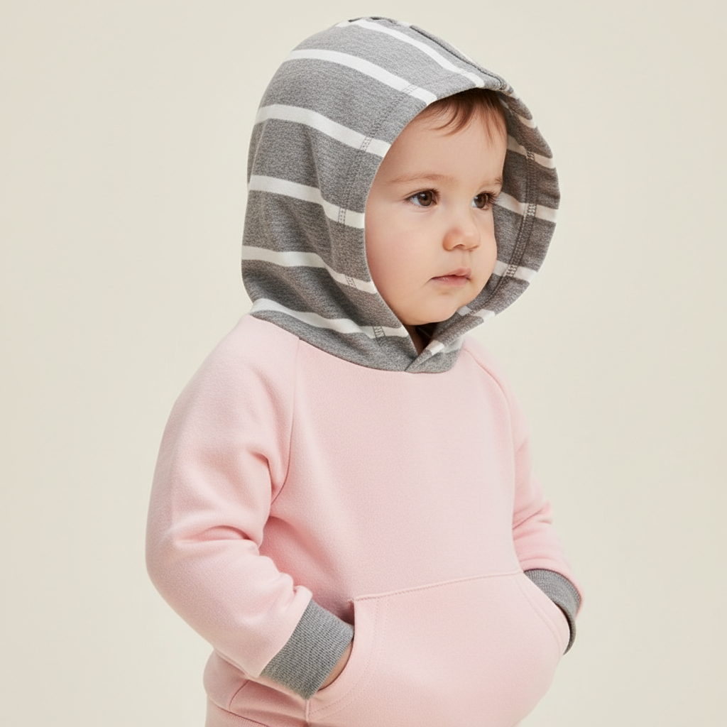 Baby Hooded Cotton Two-Piece Set