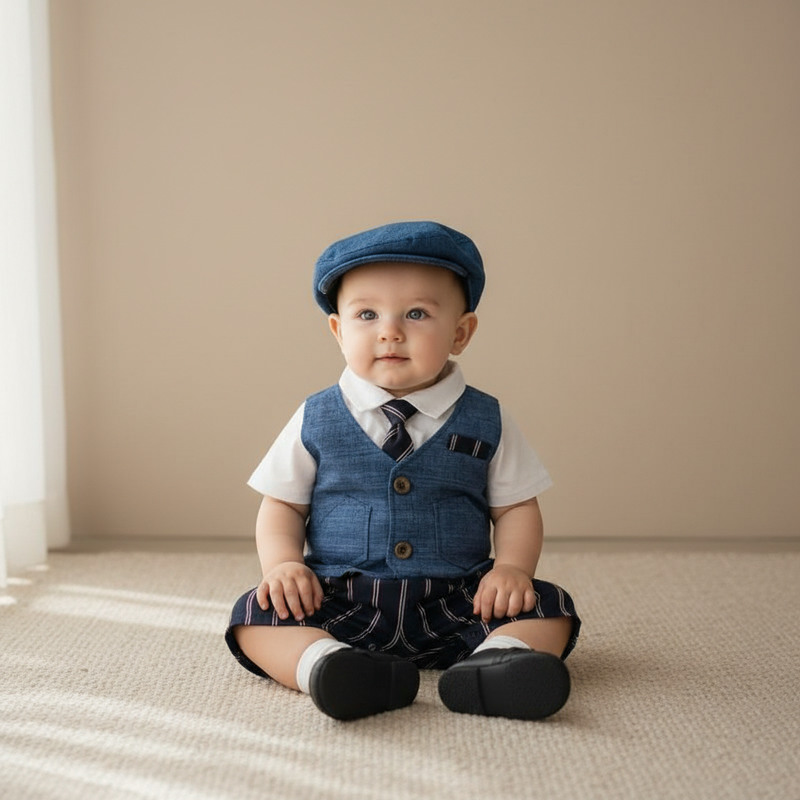 Infant Boy Gentleman One-Piece Romper