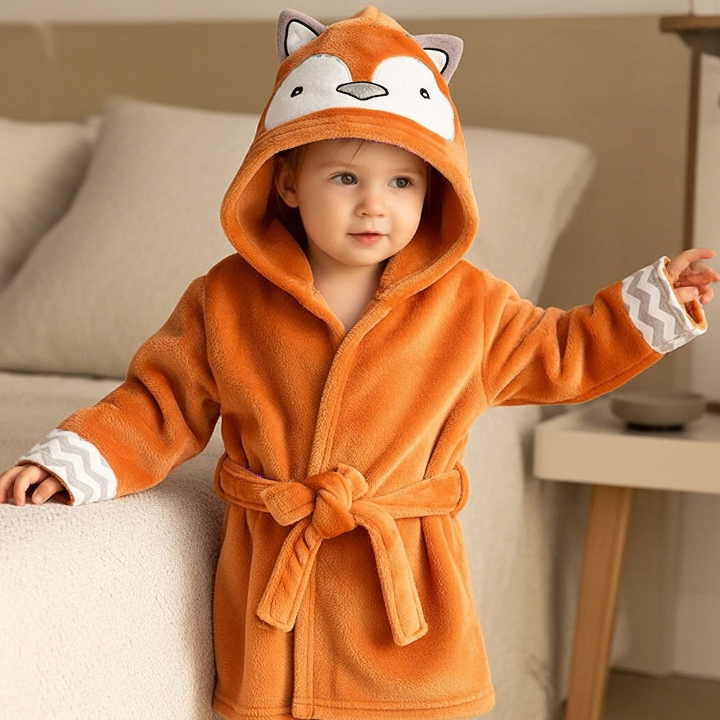 Baby Animal Hooded Bath Towel Robe