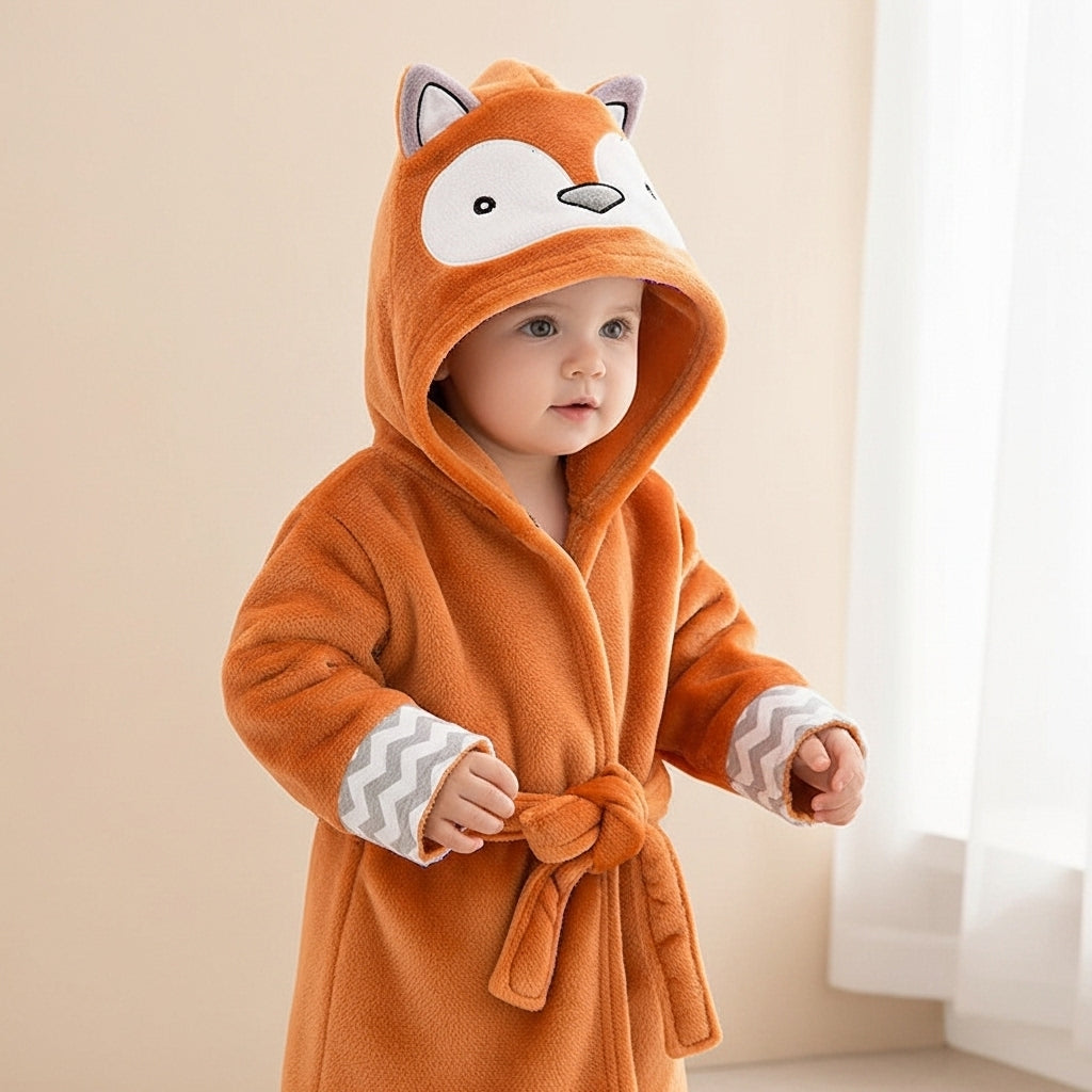 Baby Animal Hooded Bath Towel Robe