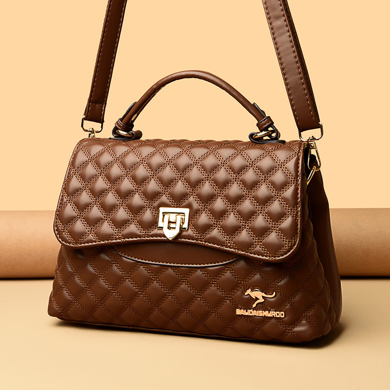 Women's Diamond Quilted Crossbody Shoulder Bag