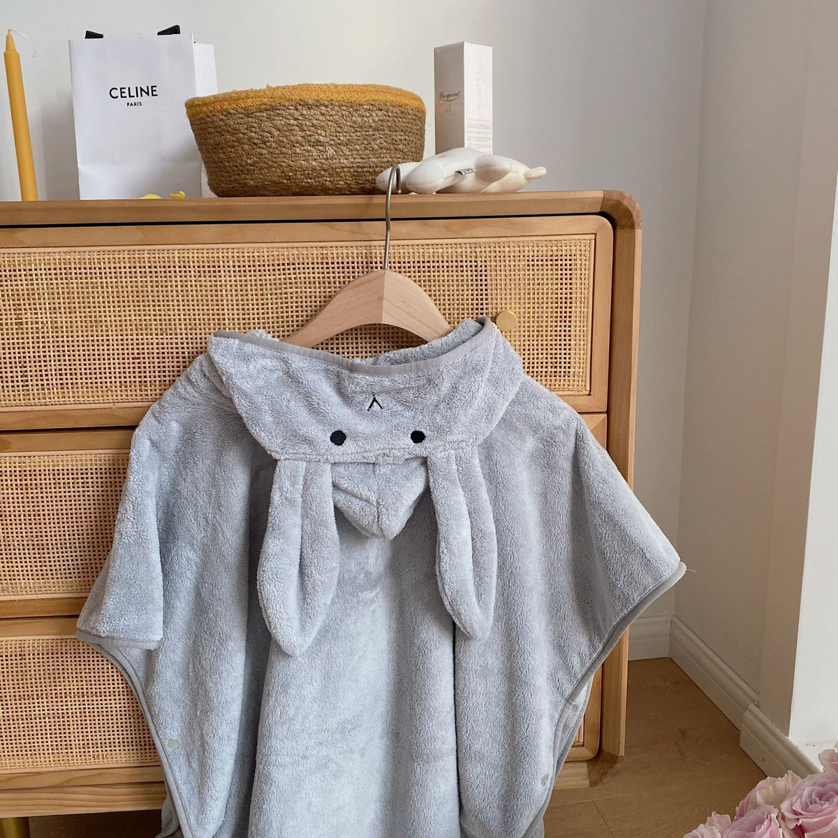 Rabbit Ears Hooded Baby Bath Towel Robe