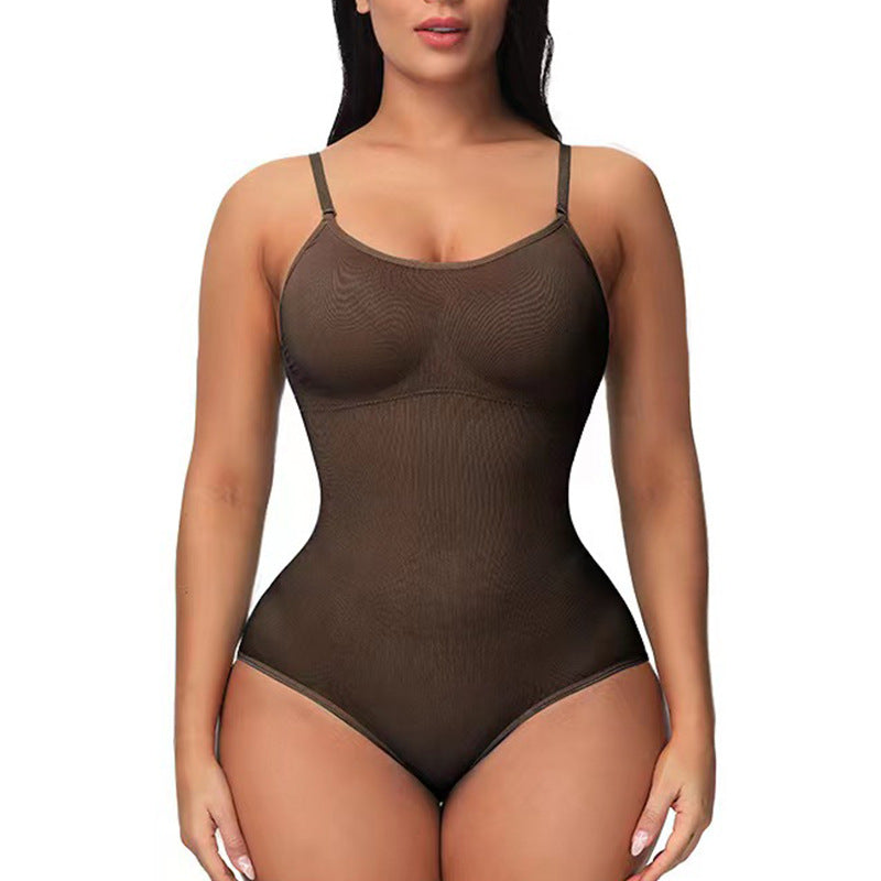 Women's Seamless Shapewear Bodysuit with Wide Waistband