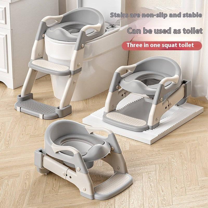3-in-1 Kids Potty Training Toilet Seat with Ladder – Portable Children’s Toilet Trainer